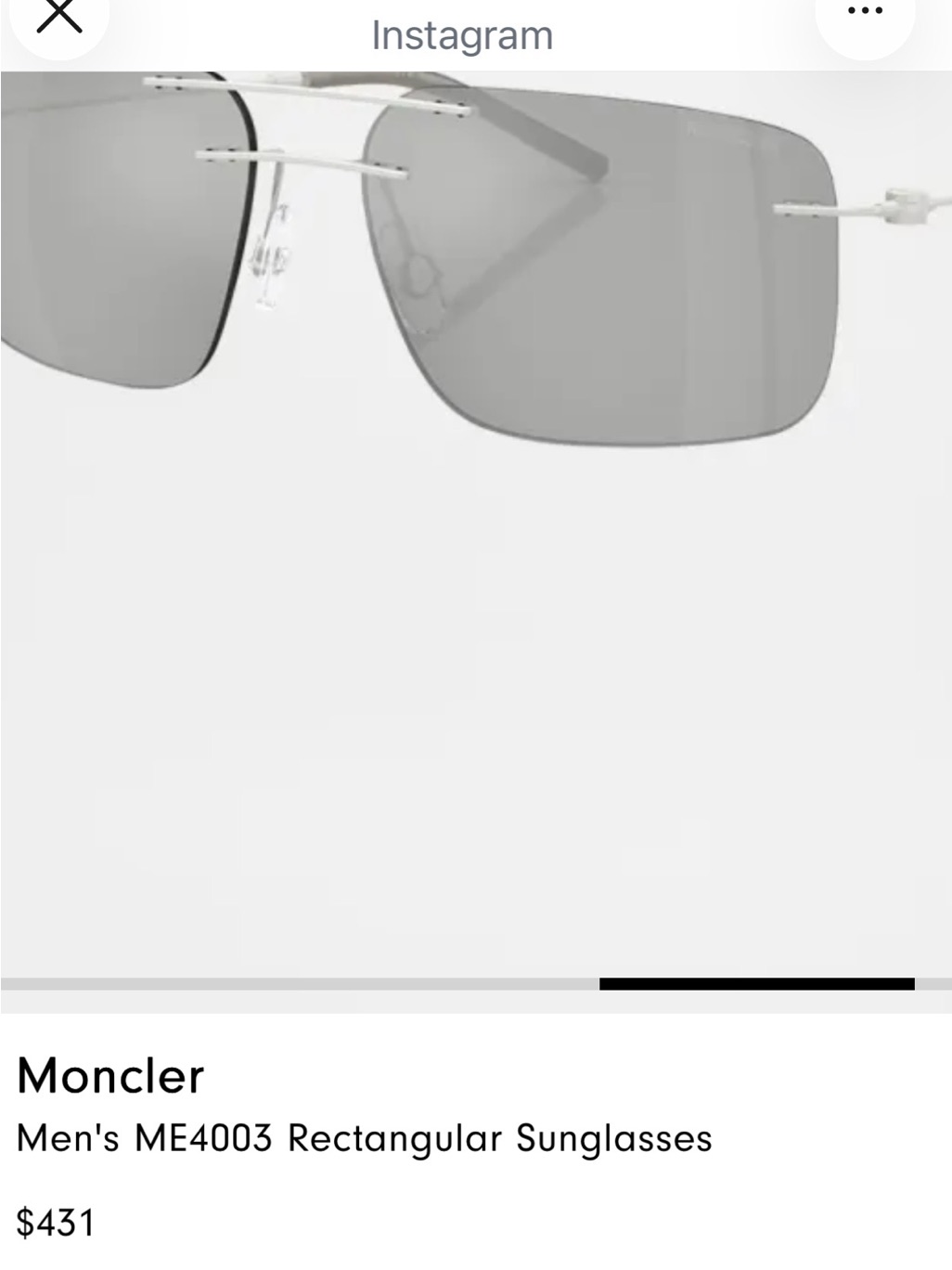 Moncler Men's Silver Metal Frame Sunglasses With Gray Lenses